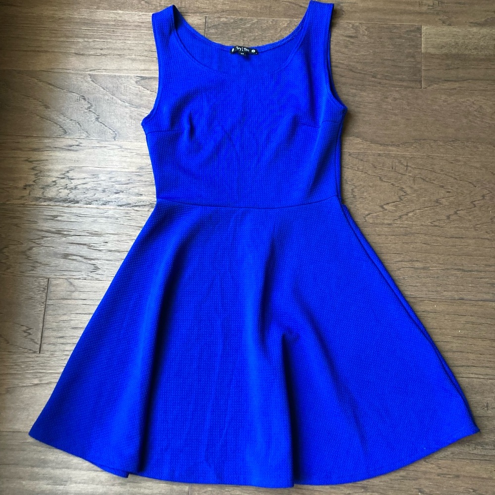 Royal Blue Sleeveless Fit & Flare Dress